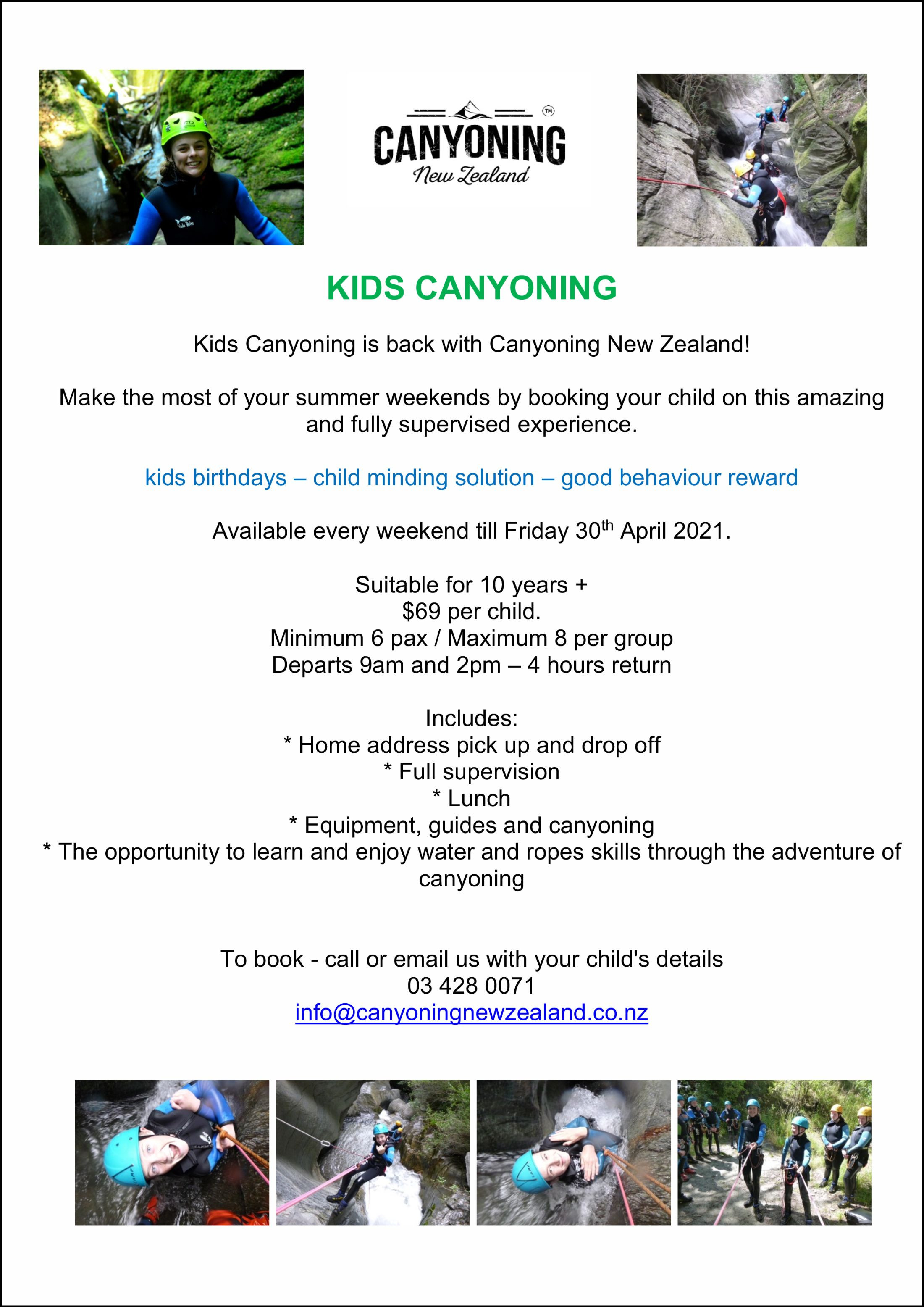 Kids Canyoning