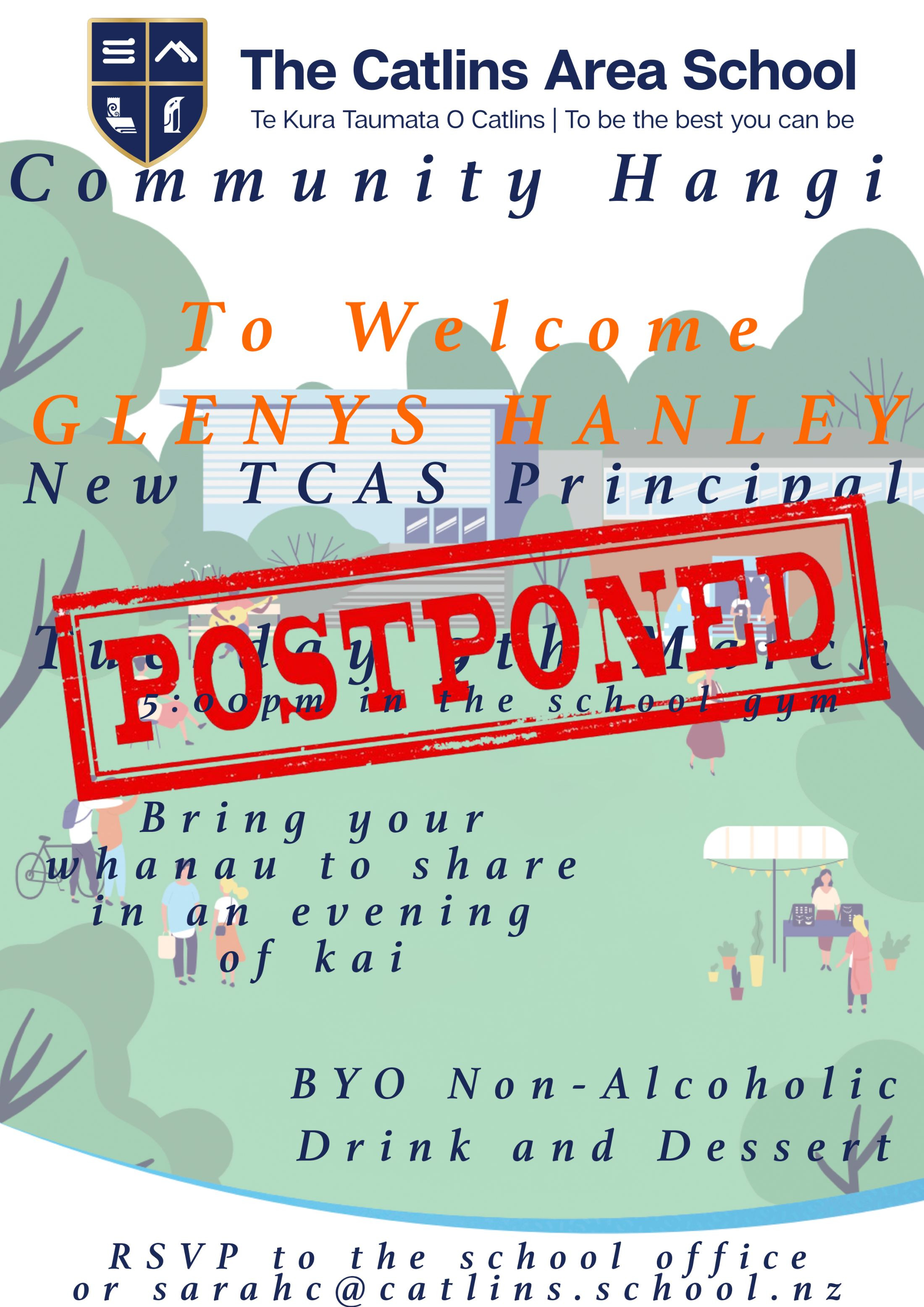 Postponement of Community Welcome Hangi