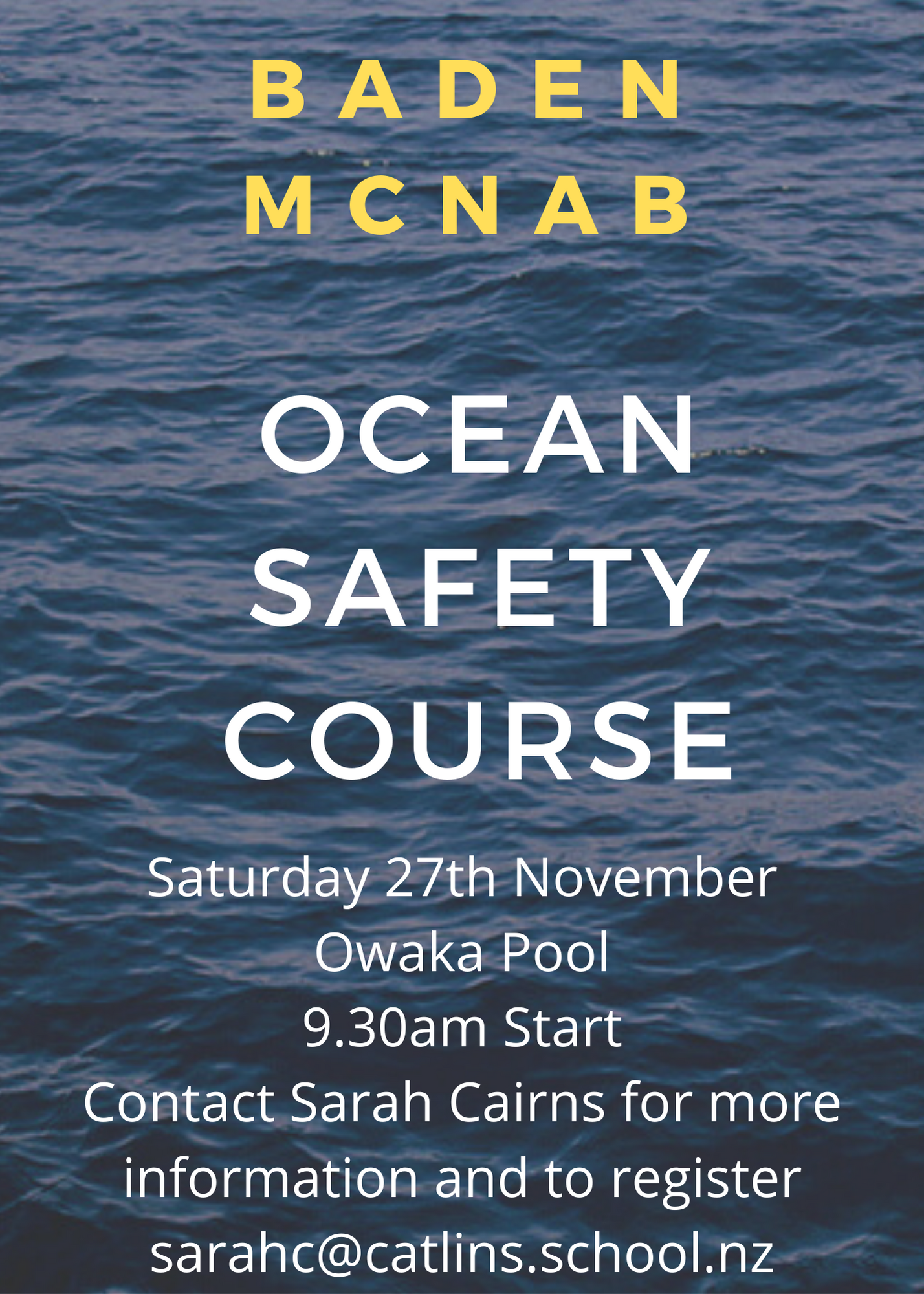 Baden Mcnab Ocean Safety Day