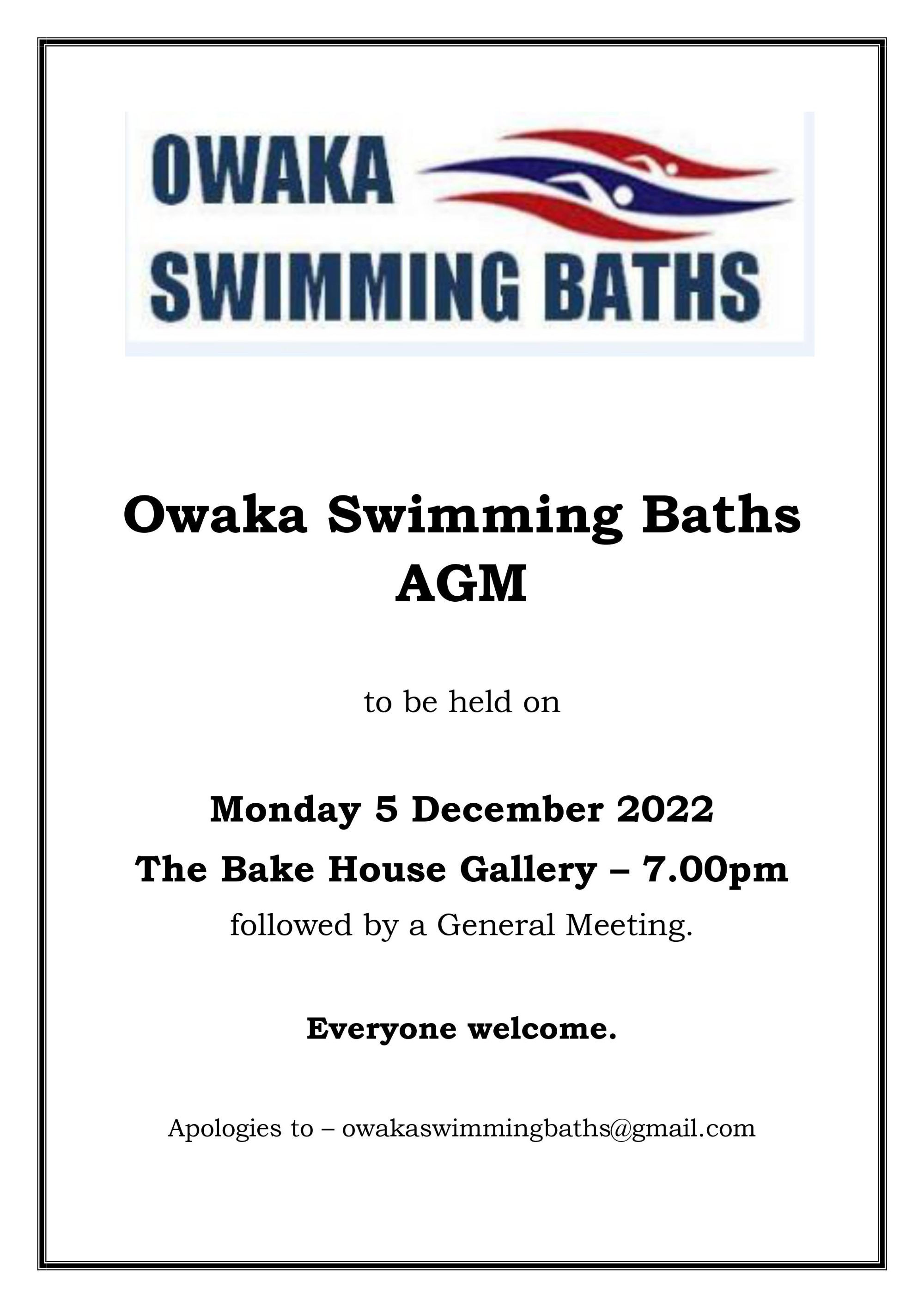 Owaka Swimming Baths Agm 2022 (1)
