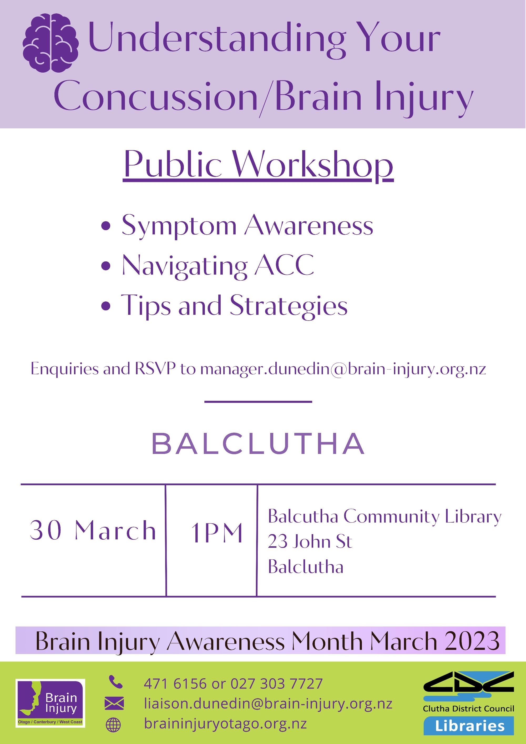 Flyer For Talks For Awareness Month Balclutha 2023 (1)