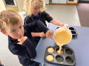 The marvellous muffins made by our youngest bakers.