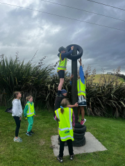 Having a ball in Waihola on camp! 