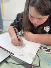 Year 7 Artists, creative minds at work